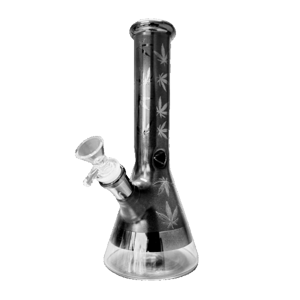 HighPony Skleněné Bongo „Šedý Trávač“ (25 cm)