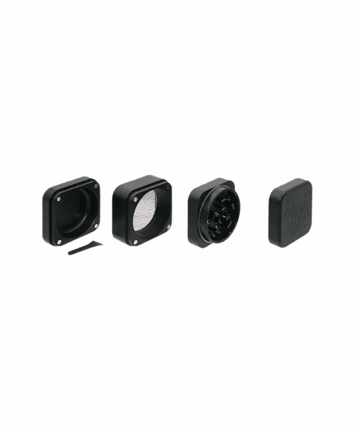 Best Buds The Cube Aluminium Grinder Černý – 4 Části (50mm)