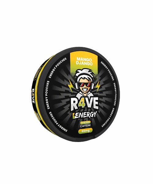 R4VE Caffeine Pouches 80mg – Mango Django